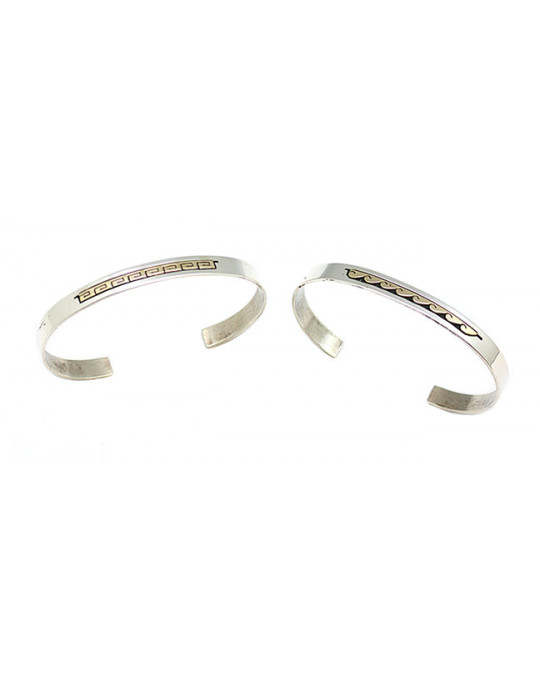 Armreif Ornamentik in Gold und Silber